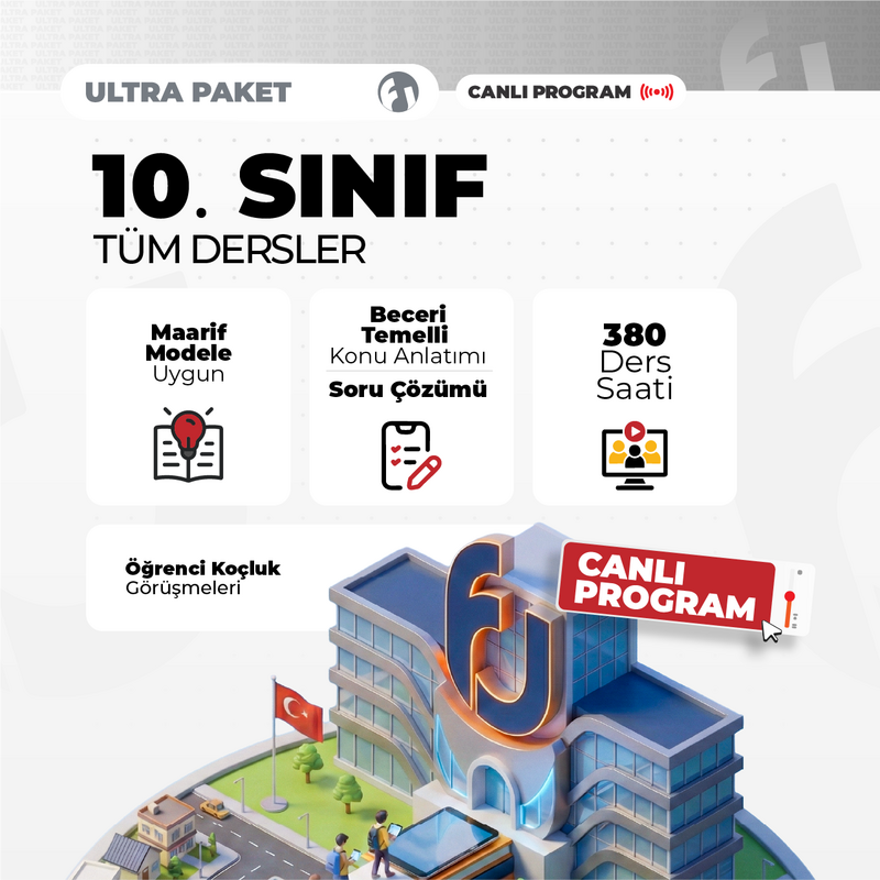 Farklı YKS - 10. Sınıf Tüm Dersler 2027 Ultra Paket | Canlı Program