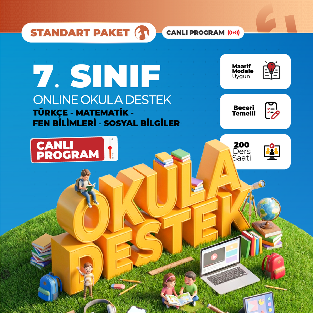 7. Sınıf Online Okula Destek 2027 Standart Paket | Canlı Program
