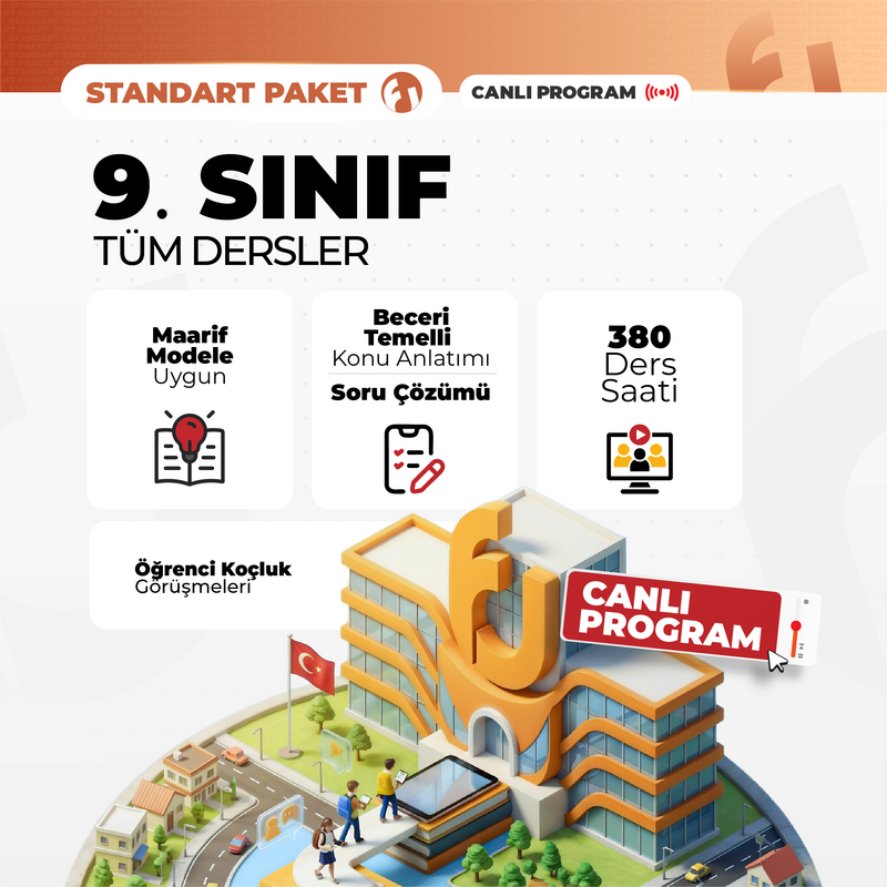 Farklı YKS - 9. Sınıf Tüm Dersler 2027 Standart Paket | Canlı Program