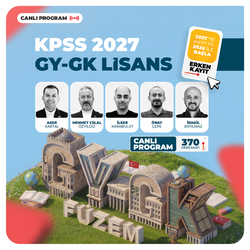 Farklı KPSS - Genel Yetenek Genel Kültür KPSS GYGK Lisans 2027 | Canlı Program