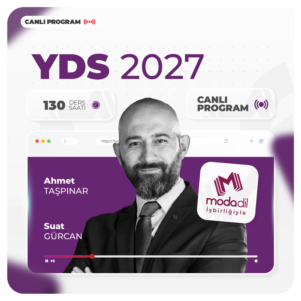 İngilizce Yabancı Dil Sınavı YDS 2027 İLKBAHAR | Canlı Program
