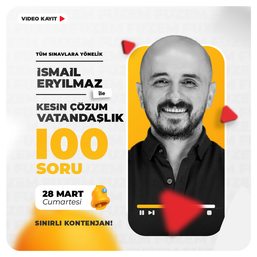 İsmail Eryılmaz ile Kesin Çözüm Vatandaşlık 100 Soru | Video Kayıt