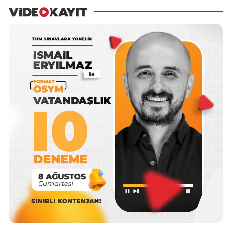 Farklı KPSS - İsmail Eryılmaz ile ÖSYM Formatında 10 Vatandaşlık Denemesi | Video Kayıt