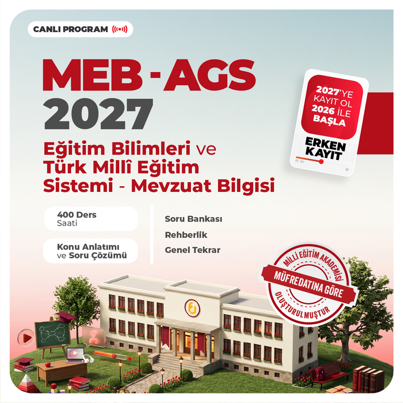 Farklı KPSS - MEB-AGS 2027 Eğitim Bilimleri ve Türk Milli Eğitim Sistemi - Mevzuat Bilgisi | Canlı Program