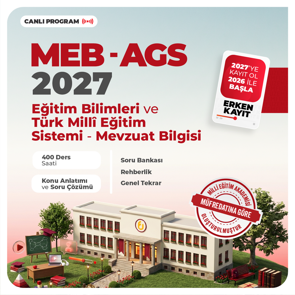 MEB-AGS 2027 Eğitim Bilimleri ve Türk Milli Eğitim Sistemi - Mevzuat Bilgisi | Canlı Program