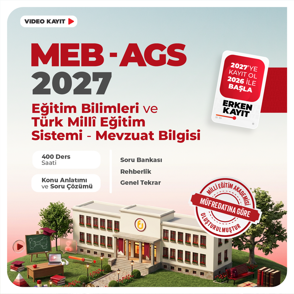 MEB-AGS 2027 Eğitim Bilimleri ve Türk Milli Eğitim Sistemi - Mevzuat Bilgisi | Video Kayıt