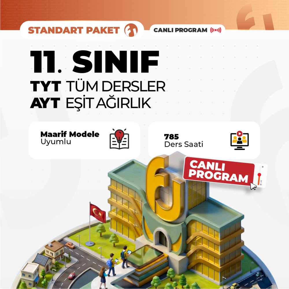 TYT Tüm Dersler + 11. Sınıf AYT Eşit Ağırlık 2027 Standart Paket | Canlı Program