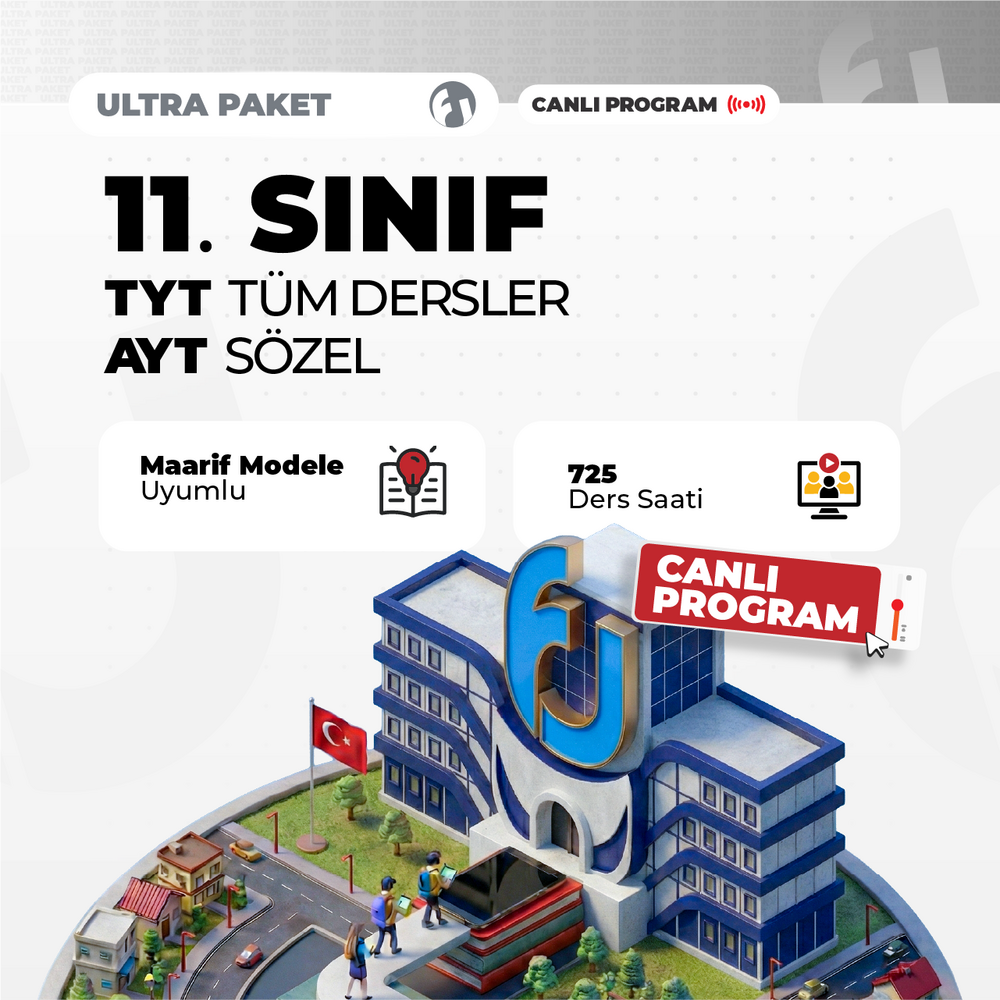 TYT Tüm Dersler + 11. Sınıf AYT Sözel 2027 Ultra Paket | Canlı Program