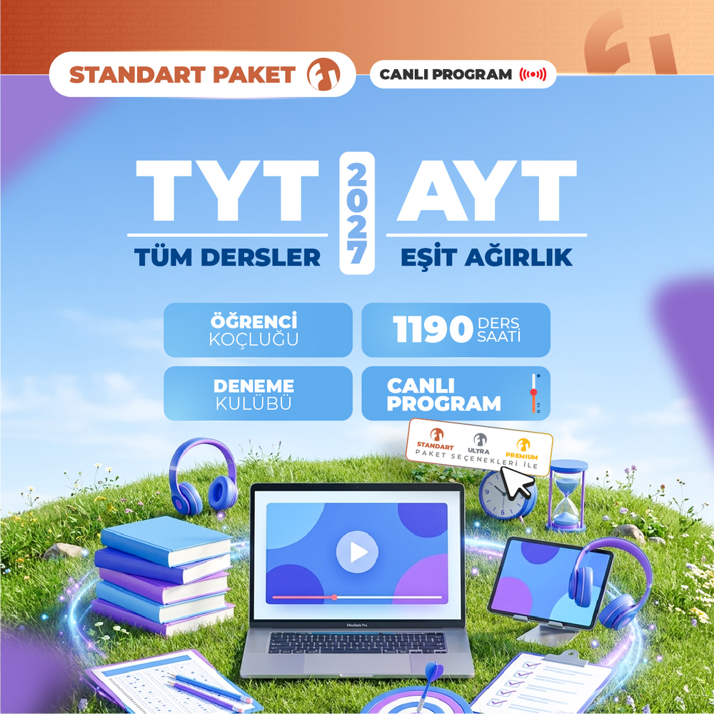 TYT Tüm Dersler + AYT Eşit Ağırlık 2027 Standart Paket | Canlı Program