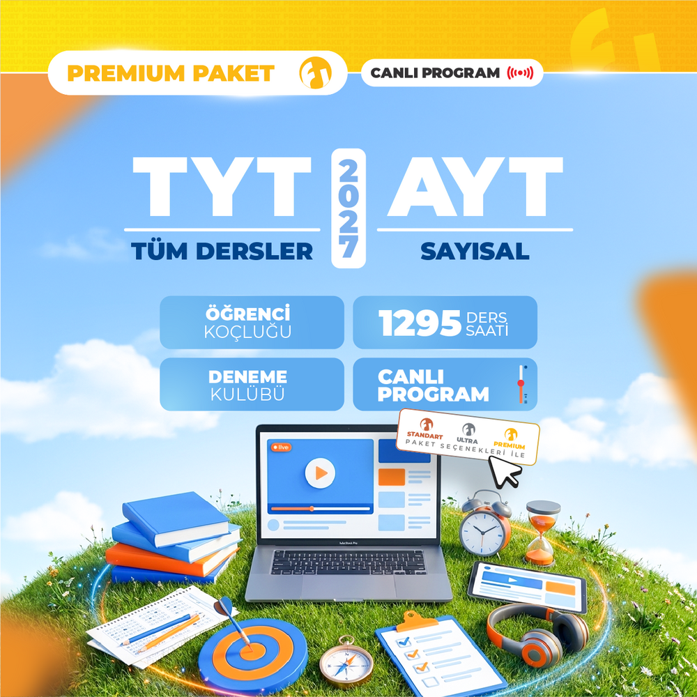 TYT Tüm Dersler + AYT Sayısal 2027 Premium Paket | Canlı Program