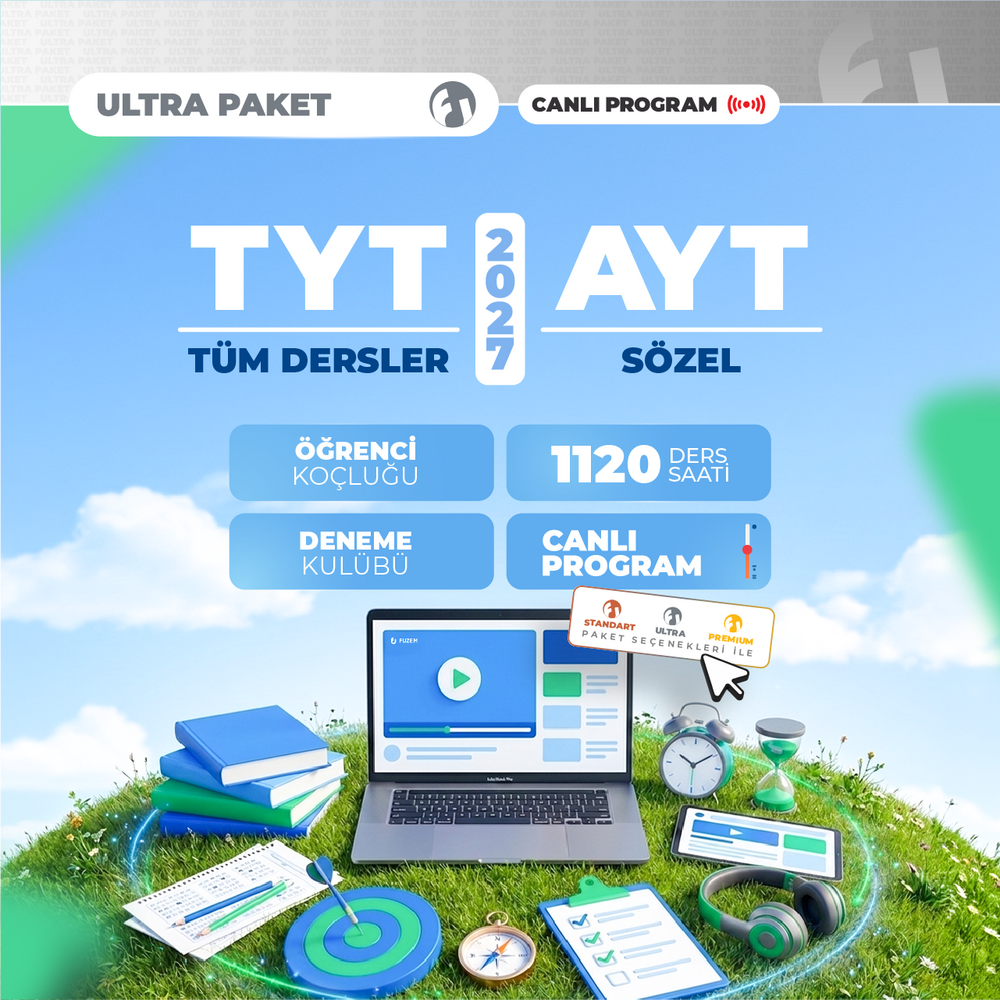 TYT Tüm Dersler + AYT Sözel 2027 Ultra Paket | Canlı Program